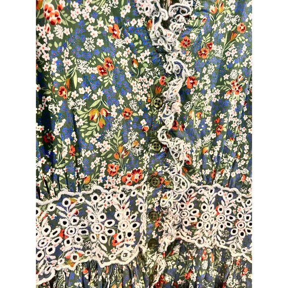 By TIMO Eyelet Short Sleeve Cotton Minidress Size L - Picture 6 of 12